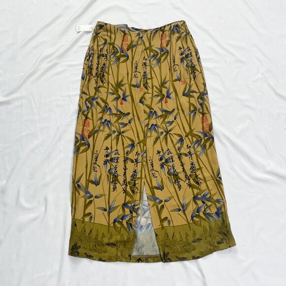 90s Green High Waisted Maxi Skirt - Picture 2 of 5